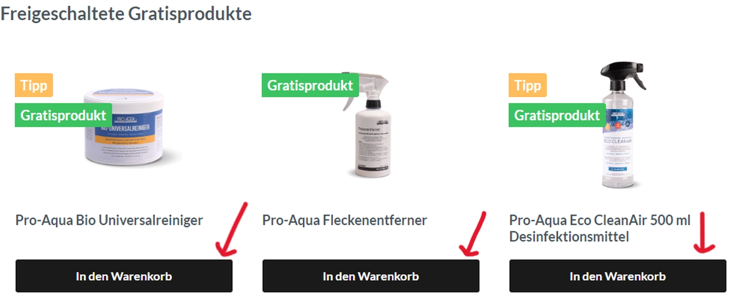 Gratisprodukte von Vivenso - Beratung & Verkauf 